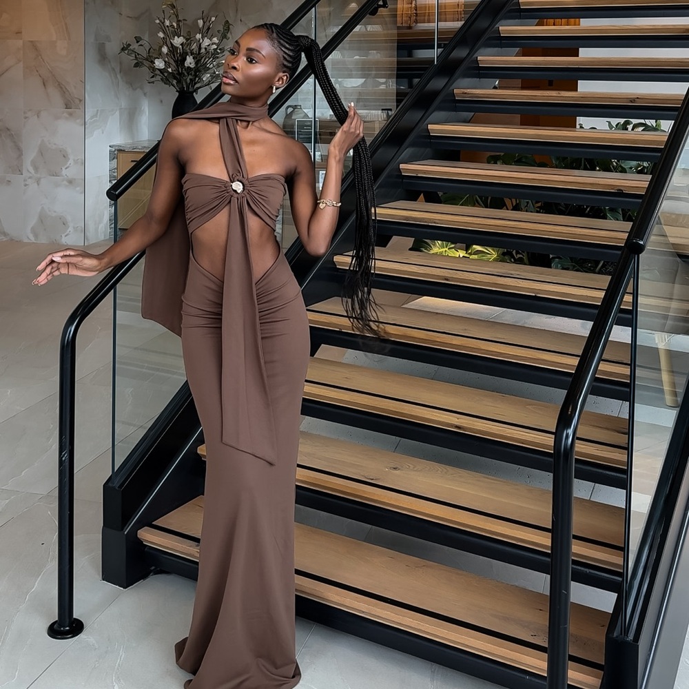 Peppermayo Chocolate  Maxi Dress